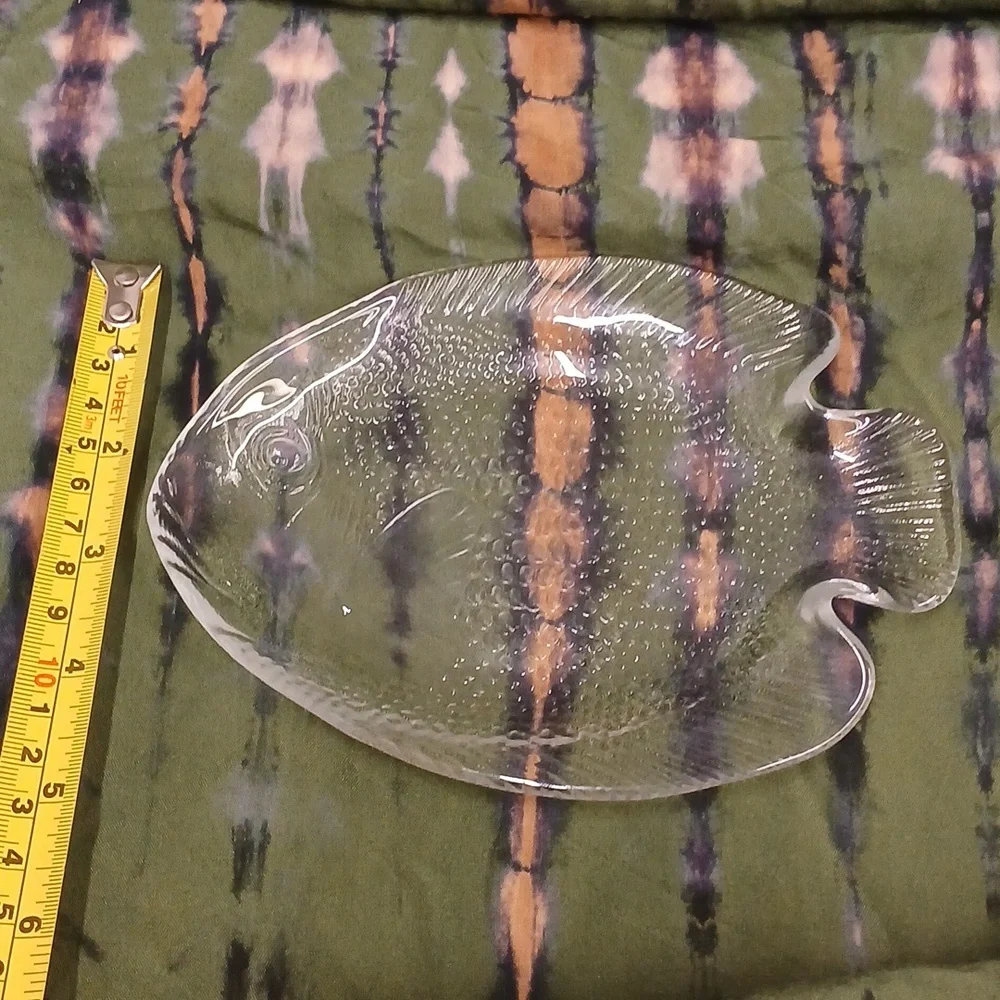 Vintage 1970's French Small Arcoroc Clear Glass Dish Catchall